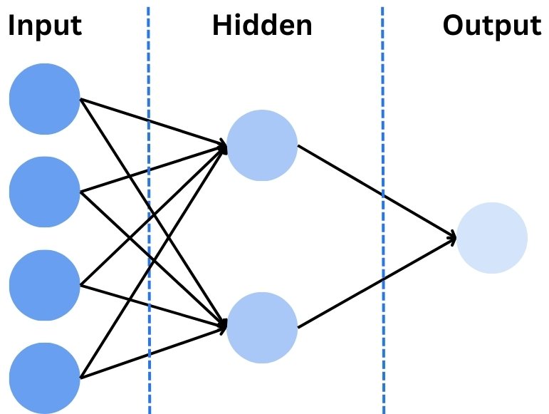 Neural network layers (input, hidden, output)